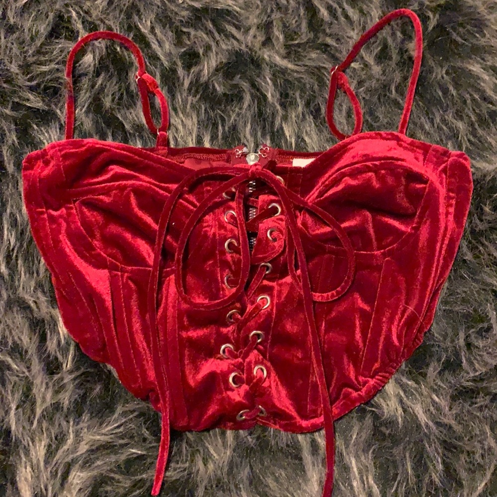 Velvet crop top (xs)
